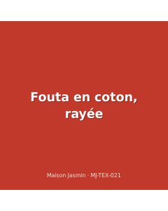 Fouta en coton, rayée