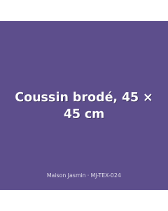 Coussin brodé, 45 × 45 cm
